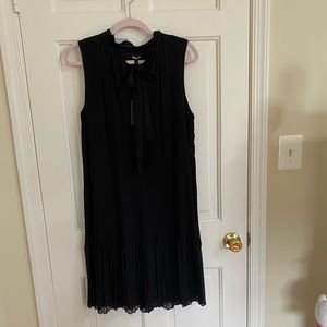 DkNY sleeveless  pleated blk dress
